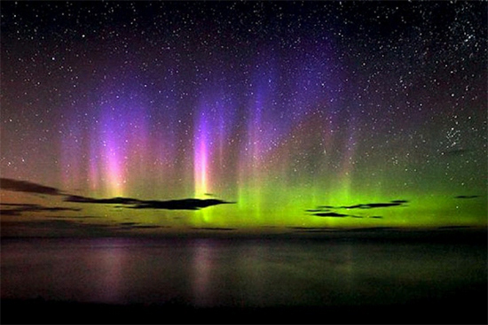The Northern Lights above Lake Superior